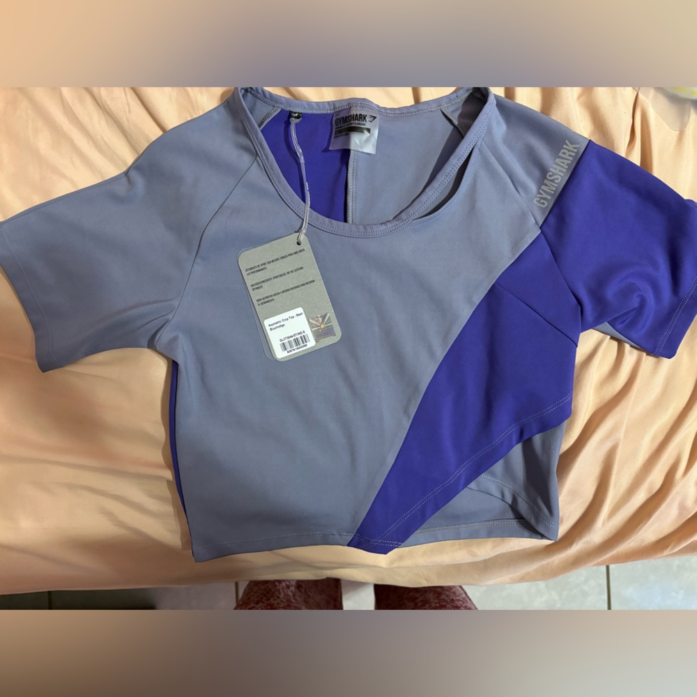 Gymshark Two-Tone Gray and Purple Top